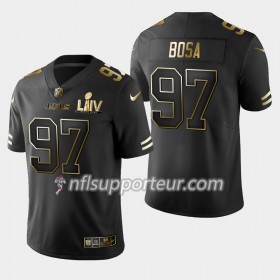 Maillot Homme San Francisco 49ers Nick Bosa 97 Nike Noir Golden Edition 2020 Super Bowl LIV